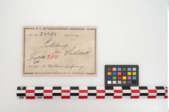 Etikett zu Bronzegehänge (NHMW-PRAE-024498)